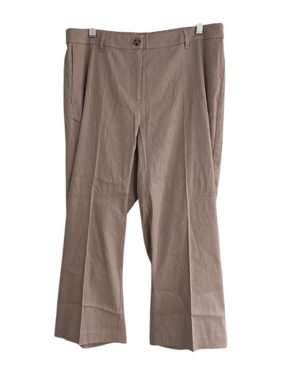 J. Jill Linen Stretch Cropped Pants Size 16 Tan Flax NEW With Tags - Picture 2 of 14